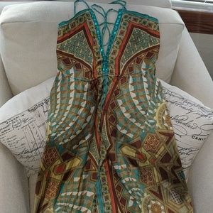 Unique Beach Dress with Jeweled Front